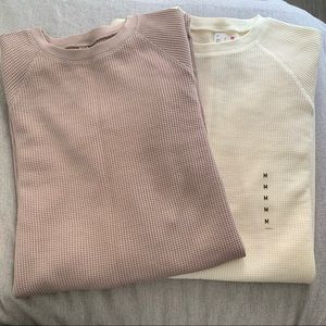 UNIQLO | long waffle knit bundle